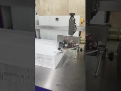 Faltmaschine für das Faltpapier A4 mit Etikettiermaschine