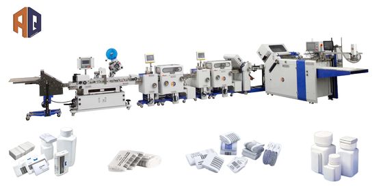 Einfache Bedienung Großformat Pharmazeutische Broschüre Klappmaschine Pharma Outsert Produktionssystem