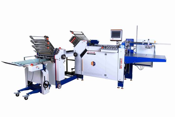 Breite 570 mm Großformat Papier Falte Maschine mit Flachstapel Fütterung für gefaltetes Buch