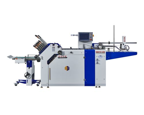 Pharma-Broschüren Großformat Breite 480mm Falzmaschine für Einleger mit 12 Taschen für den Pharma-Druck